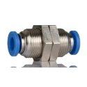 SMC Pneumatic Bulkhead Tube-to-Tube Adapter Nickel Plated Brass Push In 8 mm 10 bar 0-60°C 916-0827