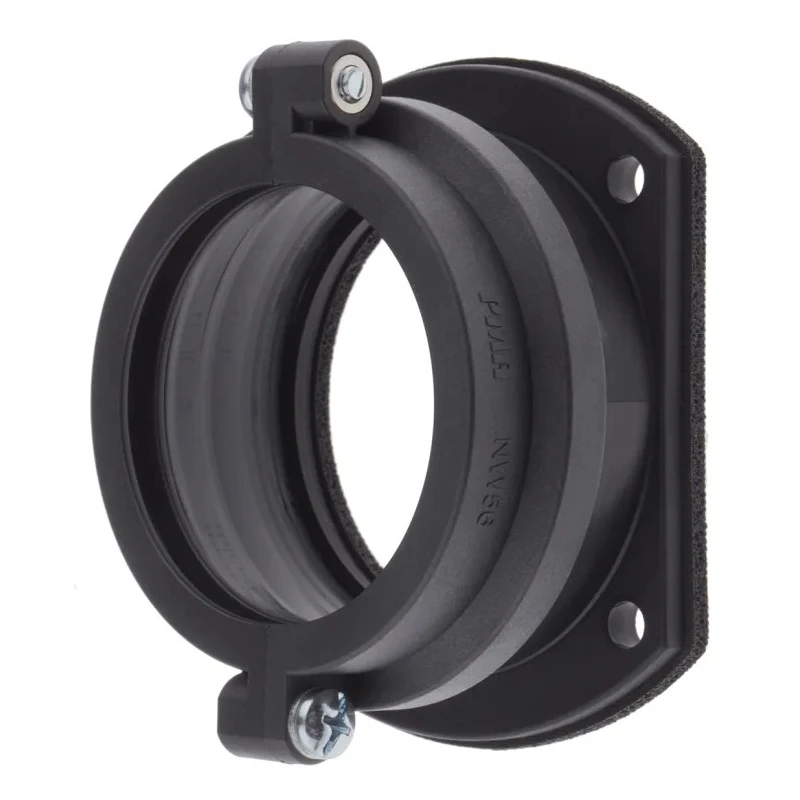 PMA Flanged Connector Conduit Fitting 56 mm Nominal Size M6 x 4 Thread Polyamide 6 Black IP68 BGGV-56