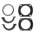 PMA Flanged Connector Conduit Fitting 56 mm Nominal Size M6 x 4 Thread Polyamide 6 Black IP68 BGGV-56