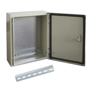 RS PRO Steel Wall Box IP66, 400 mm x 210 mm x 600 mm, Steel Structure, Single Lock System IP66
