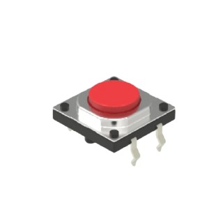 Alps Alpine Red Tactile Switch Cap, SPST, Momentary, 50mA 12V dc, Snap-in SKQEADA010
