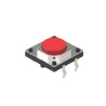 Alps Alpine Red Tactile Switch Cap, SPST, Momentary, 50mA 12V dc, Snap-in SKQEADA010