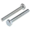 RS PRO Bright Zinc Steel Hex Bolt M4 x 30 mm Grade 8.8 DIN 933 917-2804