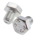 RS PRO Bright Zinc Steel Hex Bolt M8 x 10 mm Grade 8.8 Steel DIN 933 917-2864