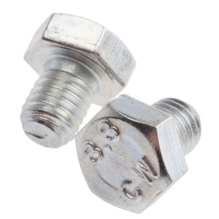 RS PRO Bright Zinc Steel Hex Bolt M8 x 10 mm Grade 8.8 Steel DIN 933 917-2864