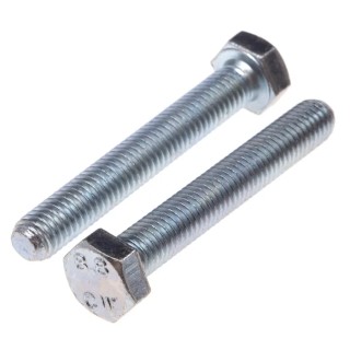 RS PRO Bright Zinc Steel Hex Bolt M10 x 65 mm Grade 8.8 DIN 933 917-2924
