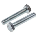 RS PRO Bright Zinc Steel Hex Bolt M6 x 35 mm Grade 8.8, DIN 933 917-2836