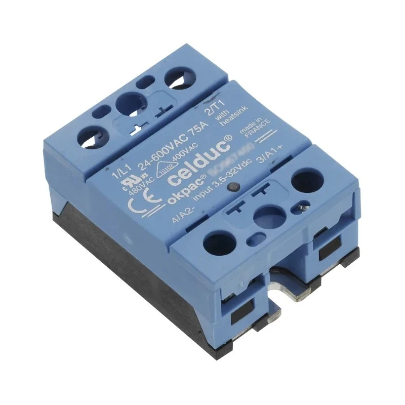 Celduc Solid State Relay SO942960, 25 A Load Current, DIN Rail Mount, 280 V AC Load, 265 V AC/DC Control SO942960