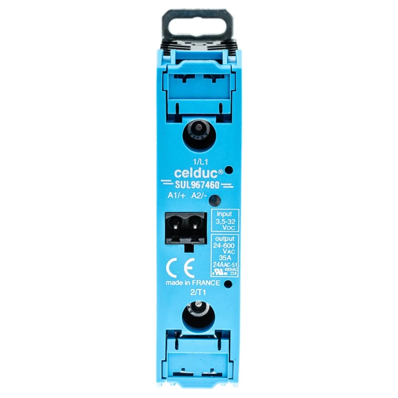 Celduc Solid State Relay with 35A Load Capacity, DIN Rail Mount, 600 V AC Load, 32V DC Control SUL9-SUM9