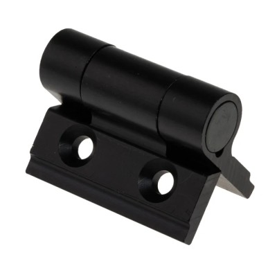Pinet Black Anodised Aluminium Spring Hinge with Spring Loaded Pin, Screw Fixing, 30 mm x 35 mm x 3.3 mm 72-1-4257
