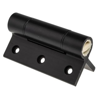Pinet Black Anodised Aluminium 6082-T5 Spring Hinge with Spring Loaded Pin Screw Fixing 100mm x 82.5mm x 5.5mm 72-1-4232