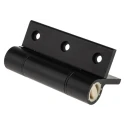 Pinet Black Anodised Aluminium 6082-T5 Spring Hinge with Spring Loaded Pin Screw Fixing 100mm x 82.5mm x 5.5mm 72-1-4232