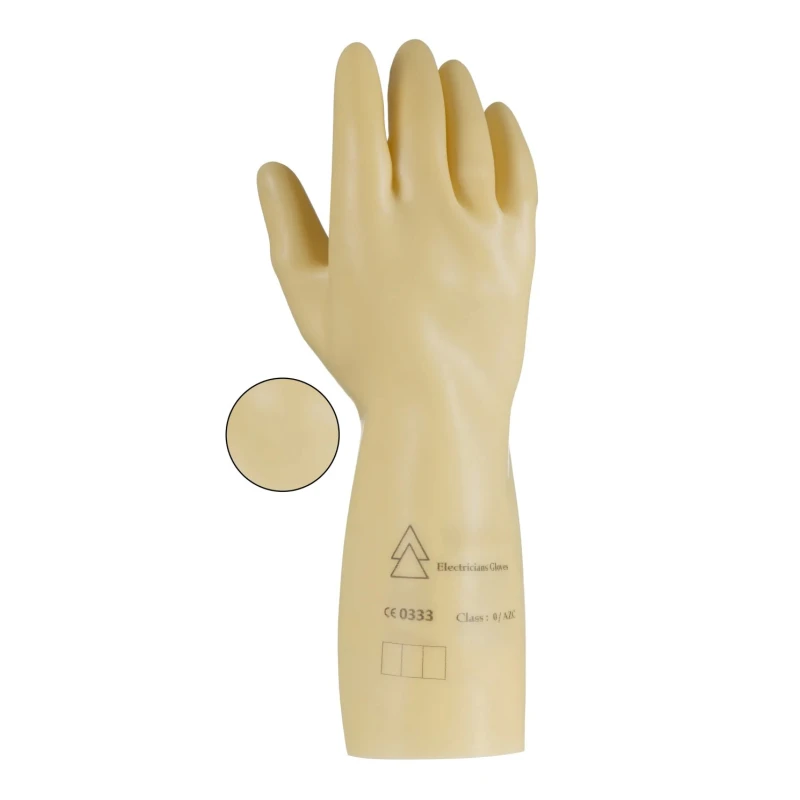 Penta Beige Latex Electrical Insulating Gloves Size 8, Latex Coating GLE36-0/08