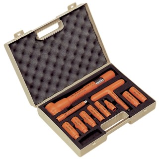 Penta Mechanical Torque Wrench Set, Insulated, Torque Range 8 To 50 Nm, 3/8 in Square Drive, 340mm Overall MS100B