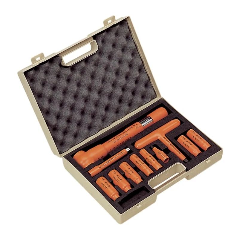 Penta Mechanical Torque Wrench Set, Insulated, Torque Range 8 To 50 Nm, 3/8 in Square Drive, 340mm Overall MS100B