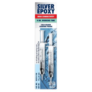 MG Chemicals Slow Cure Silver Conductive Epoxy Adhesive 8331S-15G, Excellent EMI/RFI Shielding, 1:1 Mix Ratio