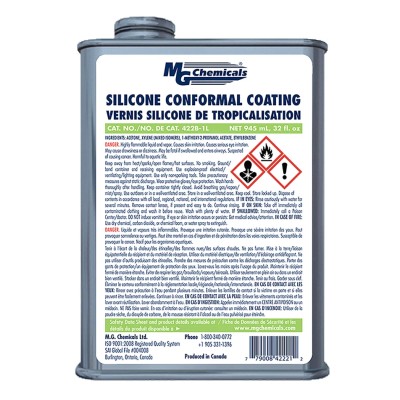 MG Chemicals Transparent Silicone Conformal Coating 1 L Tin, Operating Temperature -40°C to 200°C 422B-1L