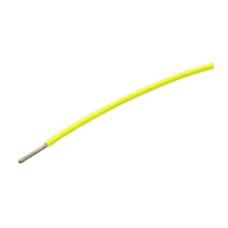 TE Connectivity 44A Series Yellow 0.13 mm² Hook Up Wire, 26 AWG, 19x38 AWG Core Strands, 100 m Length, 600V 44A0111-26-4