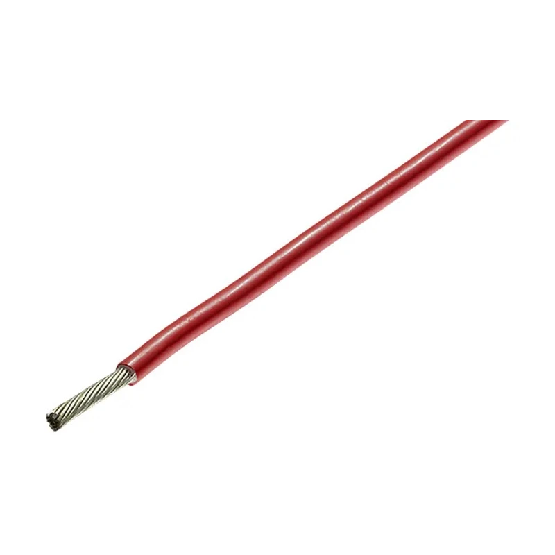 TE Connectivity 55A Series Red 1.3 mm² Hook Up Wire, 16 AWG, 19/0.287 mm Core Strands, 100 m Length, Ethylene 55A0111-16-2