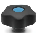 Elesa Black Polypropylene Hex Clamping Knob M10 Threaded Hole, 53 mm Diameter, 13 mm Thread Length 169954-C9