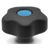 Elesa Black Polypropylene Hex Clamping Knob M10 Threaded Hole, 53 mm Diameter, 13 mm Thread Length 169954-C9