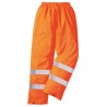 Portwest Unisex Hi Vis Motorway Traffic Waterproof Polyester Trousers Orange XL Waist 31in Leg 918-5872