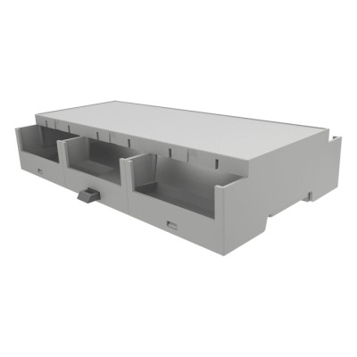 Italtronic DIN Rail Enclosure Modulbox Compact 9M XTS B Version ABS 32.2 mm Height 156.6 mm Length 87 mm Width 35.0907000.BL