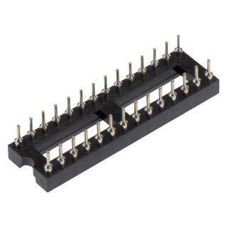 Winslow 2.54 mm Pitch Vertical 28 Way Through Hole Turned Pin Open Frame DIL Socket 5A W30528/3TRC