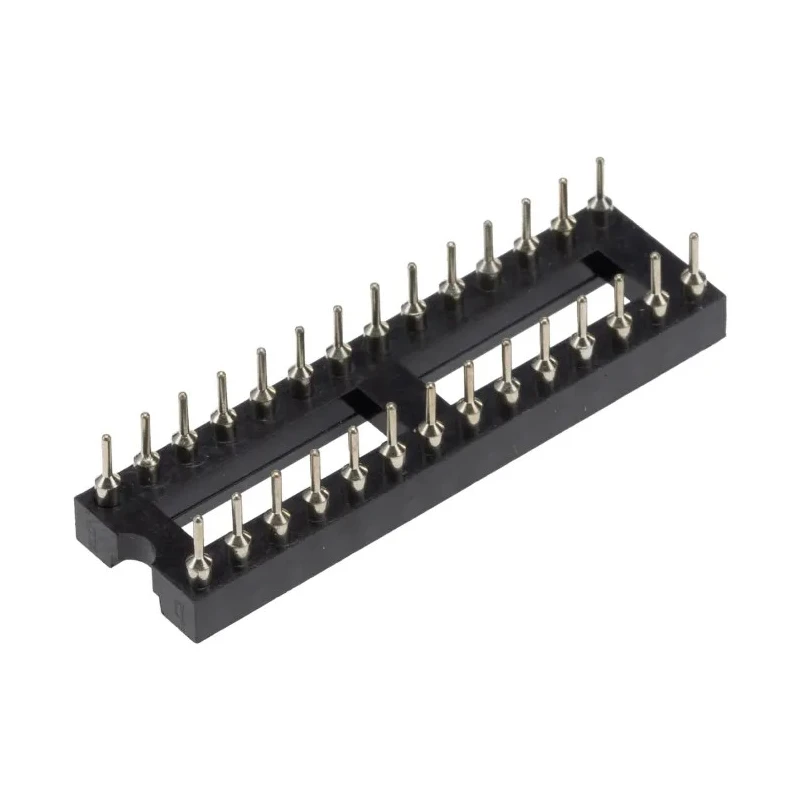 Winslow 2.54 mm Pitch Vertical 28 Way Through Hole Turned Pin Open Frame DIL Socket 5A W30528/3TRC