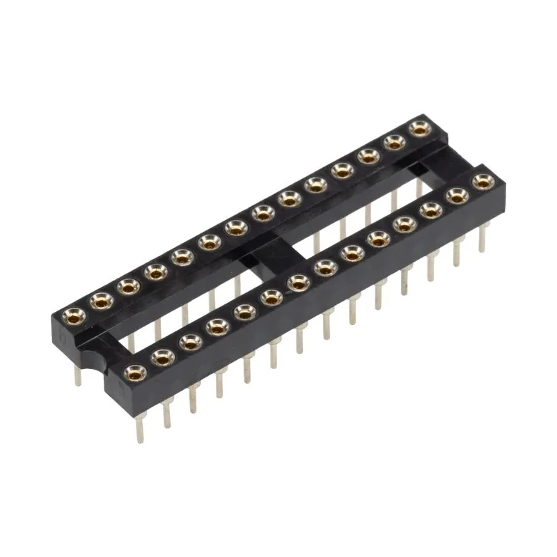 Winslow 2.54 mm Pitch Vertical 28 Way Through Hole Turned Pin Open Frame DIL Socket 5A W30528/3TRC