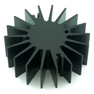 Intelligent LED Solutions Heatsink for SCOB 20mm Height 55mm Diameter Anodised Aluminium Black ILA-HSINK-RADL-55X20MM-BLK