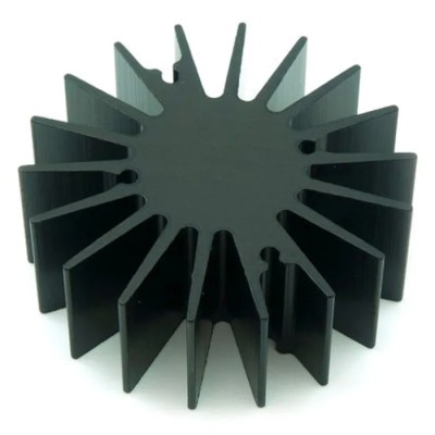 Intelligent LED Solutions Heatsink for SCOB 20mm Height 55mm Diameter Anodised Aluminium Black ILA-HSINK-RADL-55X20MM-BLK