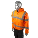 Portwest 300D Industry High Visibility Orange Men's Hi Vis Bomber Jacket Waterproof with PET Lining 918-5961