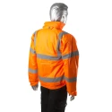 Portwest 300D Industry High Visibility Orange Men's Hi Vis Bomber Jacket Waterproof with PET Lining 918-5961