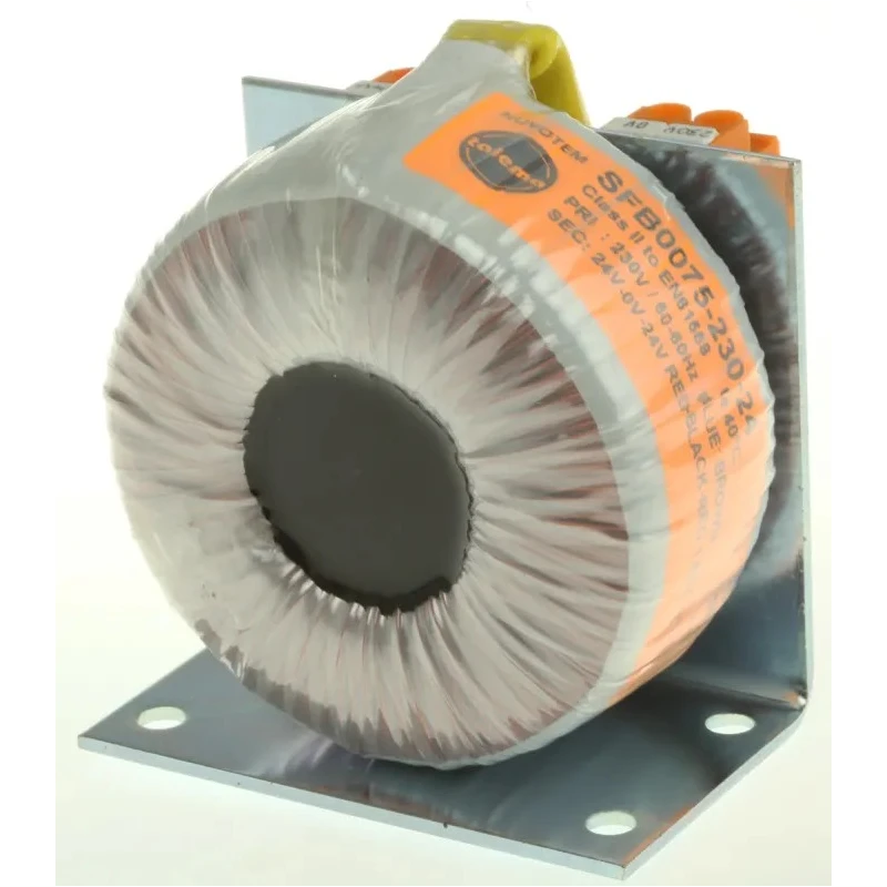 Nuvotem Talema 230 V ac ±24 V ac Toroidal Transformer 1 Output 75 VA, EN60742 Class II, VDE0551 Class II SFB0075-230-24