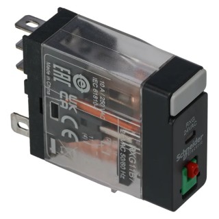 Schneider Electric Power Relay with 24V AC Coil, 10A Switching Current, SPDT Contact Configuration RXG11B7