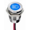 APEM Blue Panel Mount LED Indicator 14 mm, Lead Wire Termination, IP67, 13.2V DC Q14F5CXXB12E-0AJ