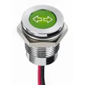 APEM LED Indicator, Yellow Indicator Q 14 Series, 14 mm Mount Hole Size, Lead Wire Termination, IP67, 13.2V Q14F5CXXG12E-0AH