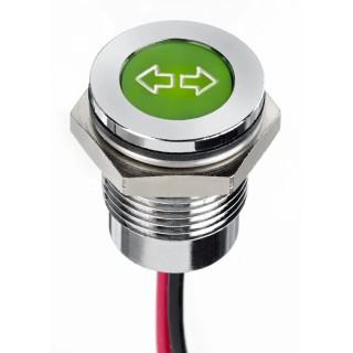 APEM LED Indicator, Yellow Indicator Q 14 Series, 14 mm Mount Hole Size, Lead Wire Termination, IP67, 13.2V Q14F5CXXG12E-0AH