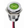 APEM LED Indicator, Yellow Indicator Q 14 Series, 14 mm Mount Hole Size, Lead Wire Termination, IP67, 13.2V Q14F5CXXG12E-0AH