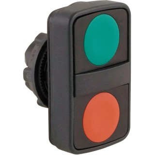 Schneider Electric Harmony XB5 Series Red Green Momentary Push Button Head 22mm Cutout IP67 IP69K ZB5AA7340