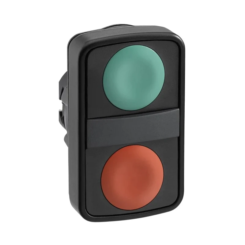Schneider Electric Harmony XB5 Series Red Green Momentary Push Button Head 22mm Cutout IP67 IP69K ZB5AA7340