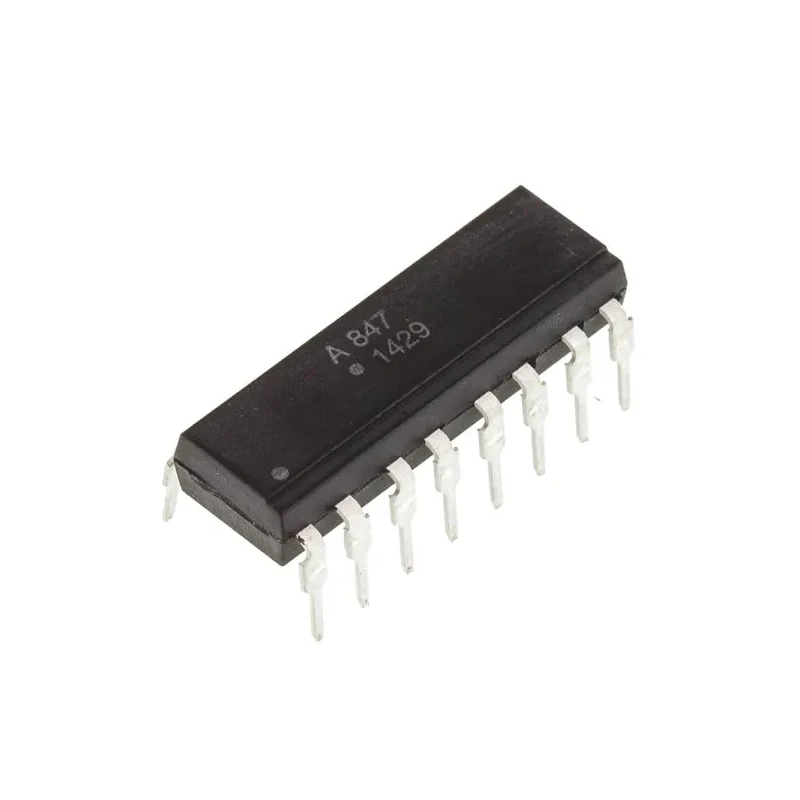 Broadcom DC Input 4-Channel Transistor Output Optocoupler Through Hole 16-Pin PDIP ACPL-847-000E
