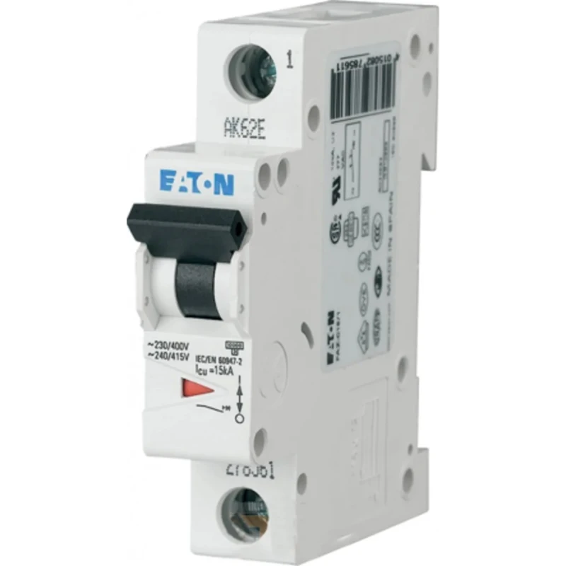Eaton xEffect FAZ Miniature Circuit Breaker, 1-Pole, 40A, Type C, 240V AC, 48V DC, 10kA Breaking Capacity 278565 FAZ-C40/1
