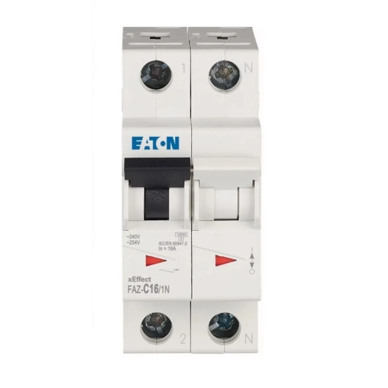 Eaton xEffect Miniature Circuit Breaker 1-Pole 16A Type C 240V AC 48V DC 10kA Breaking Capacity 278674 FAZ-C16/1N