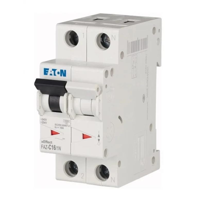 Eaton xEffect Miniature Circuit Breaker 1-Pole 16A Type C 240V AC 48V DC 10kA Breaking Capacity 278674 FAZ-C16/1N
