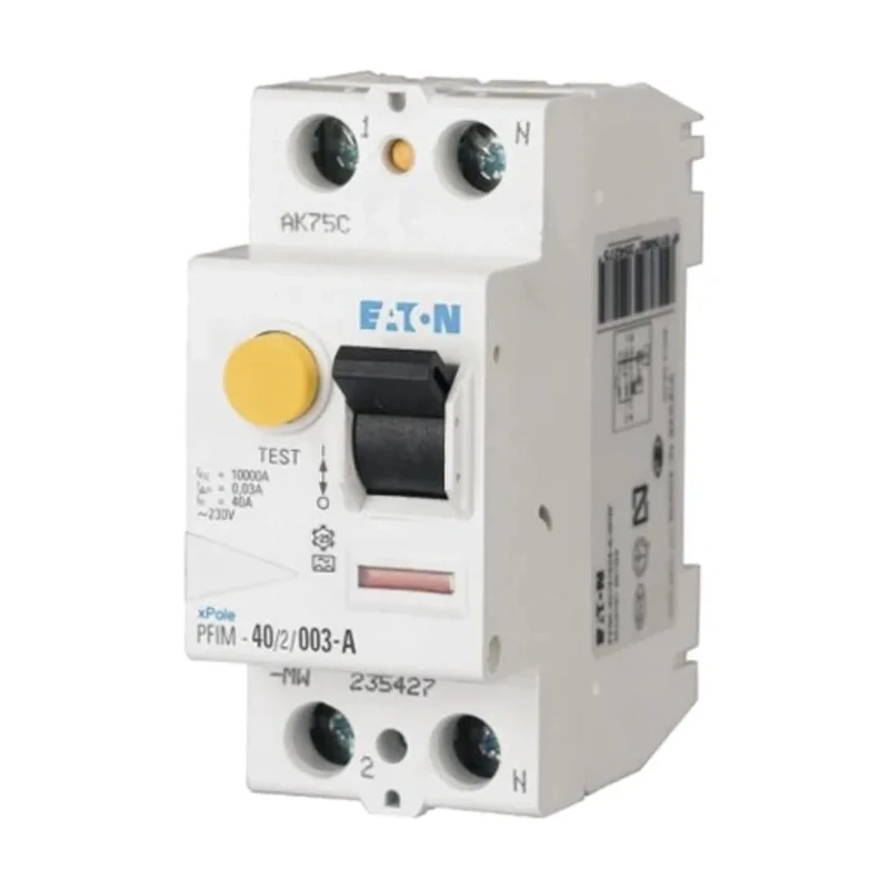 Eaton PFIM Series Residual Current Device 25A 2-Pole 30mA Type G 10kA Tripping Mechanism 235449 PFIM-25/2/003-G-MW