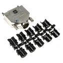 HARTING D-Sub Series Metal Straight D-Sub Backshell, 15 Way Strain Relief 09670150343