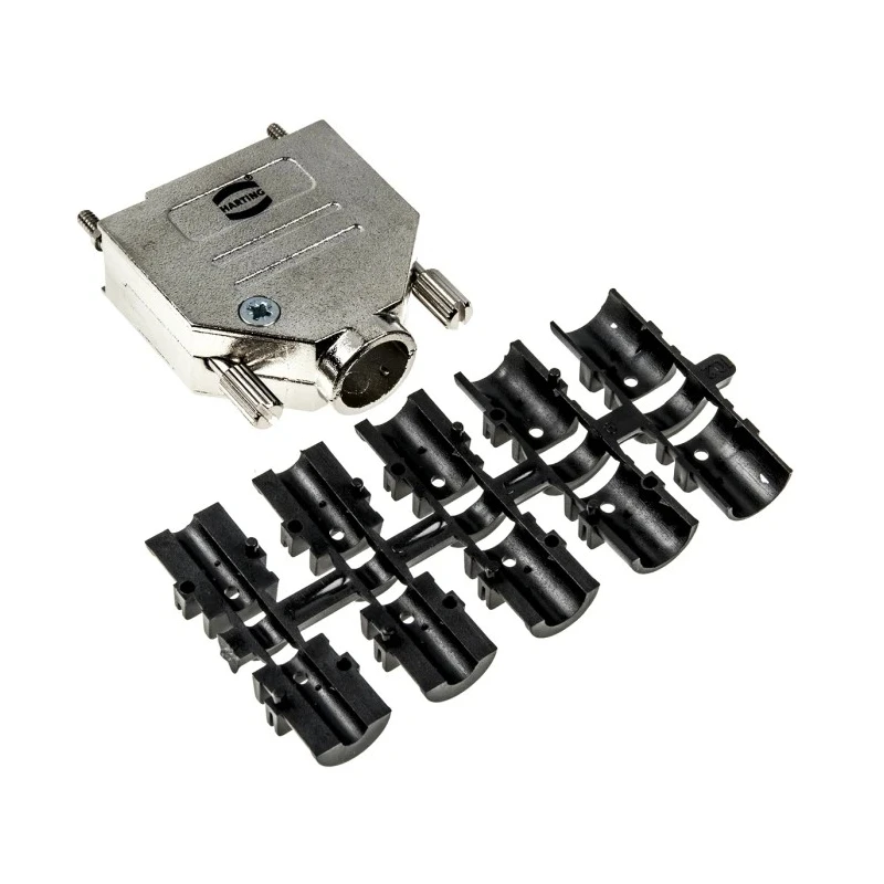 HARTING D-Sub Series Metal Straight D-Sub Backshell, 15 Way Strain Relief 09670150343