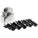 HARTING Metal Right Angle D-Sub Backshell 15 Contacts IP67 Strain Relief 09670150333